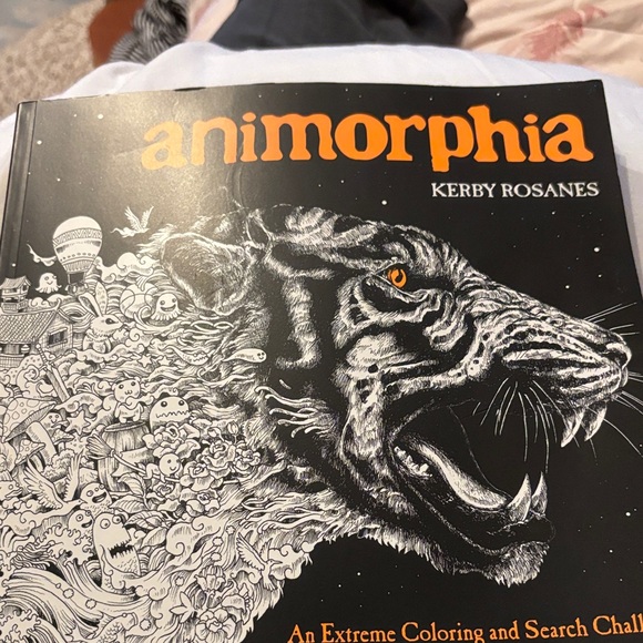 coloring book Other - Animorphia Coloring Book by - Black and Orange
